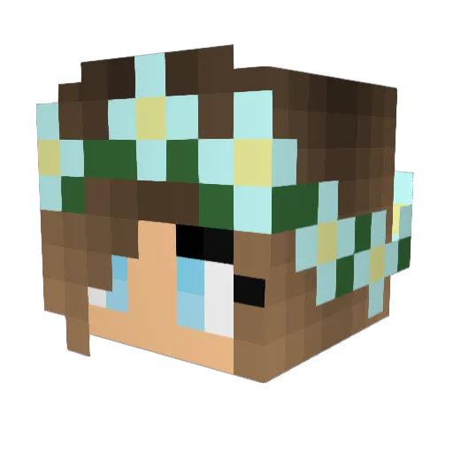 Elmagocrack Minecraft avatar head, 3D render