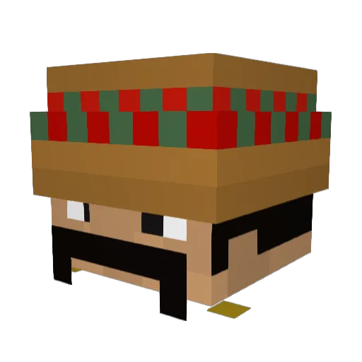 Elmarboi Minecraft avatar head, 3D render