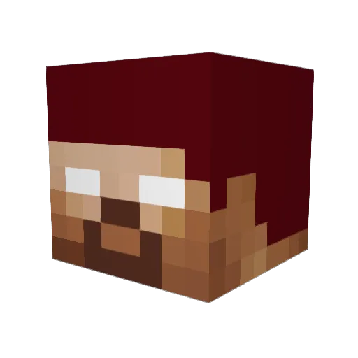 ElmeriThePig Minecraft avatar head, 3D render