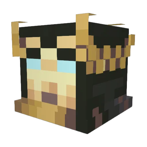 Elmertoft Minecraft avatar head, 3D render