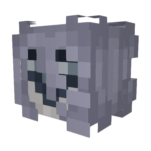 Elmires_Crow Minecraft avatar head, 3D render