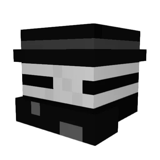 Elmisi Minecraft avatar head, 3D render
