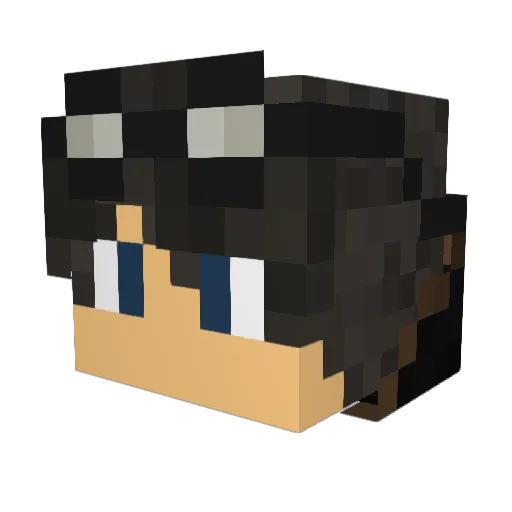 ElmoBently Minecraft avatar head, 3D render