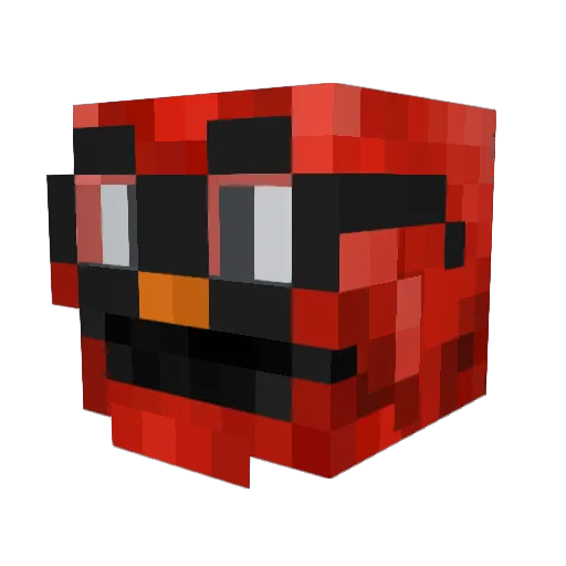 ElmoDoMine Minecraft avatar head, 3D render