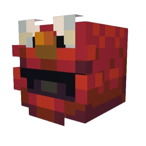 ElmoGotDrip Minecraft avatar head, 3D render