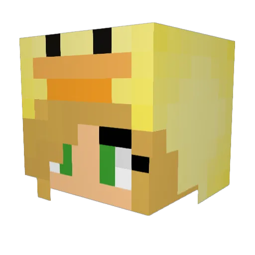 ElmoGovernor Minecraft avatar head, 3D render