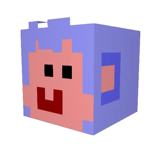 ElmoNito_ Minecraft avatar head, 3D render