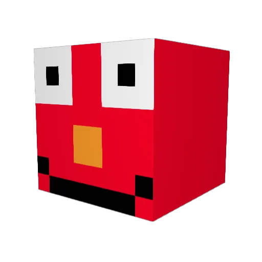 ElmoPro1234 Minecraft avatar head, 3D render
