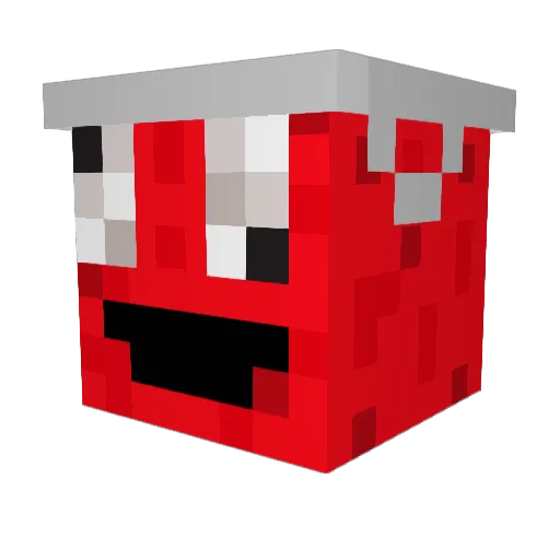 ElmoSilver Minecraft avatar head, 3D render