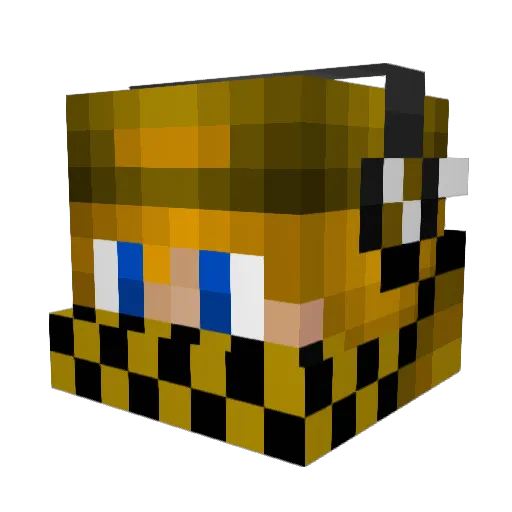 Elmodude2001 Minecraft avatar head, 3D render
