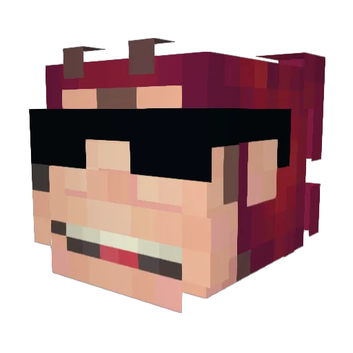 ElmonoManu Minecraft avatar head, 3D render
