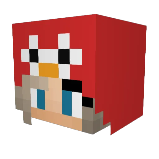 ElmosGayming Minecraft avatar head, 3D render