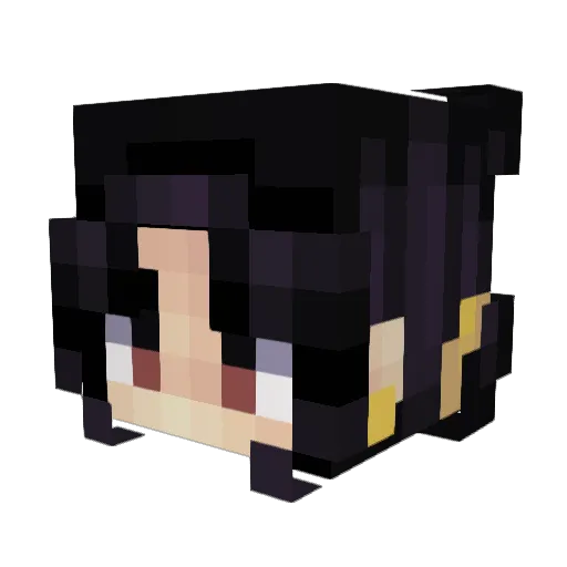 Elmosita Minecraft avatar head, 3D render