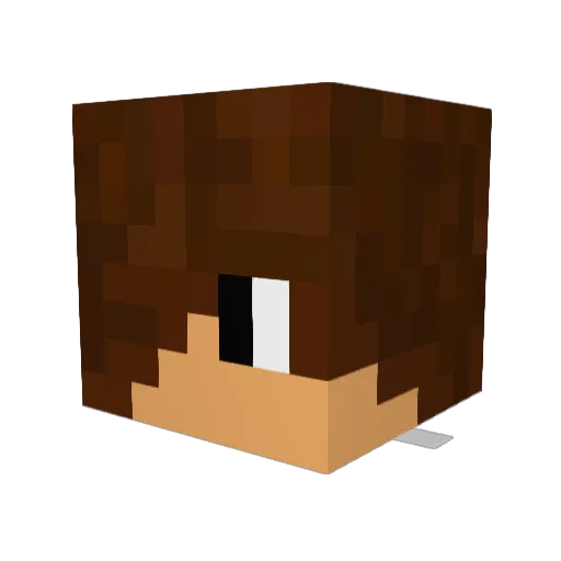 Elmzeh Minecraft avatar head, 3D render