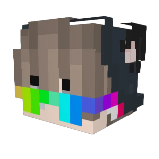 Elnexus_ Minecraft avatar head, 3D render