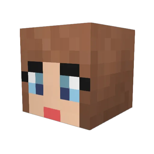 Elnik Minecraft avatar head, 3D render