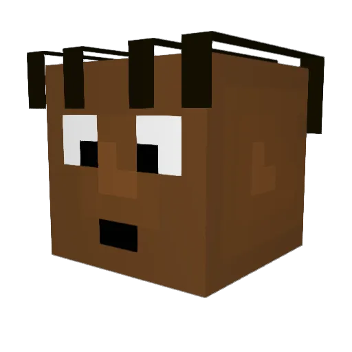 Elnino123 Minecraft avatar head, 3D render