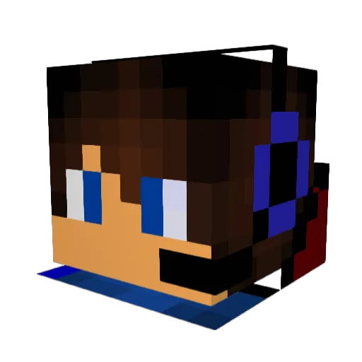Elnyar Minecraft avatar head, 3D render