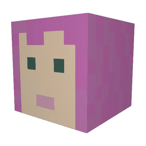 Elo00 Minecraft avatar head, 3D render