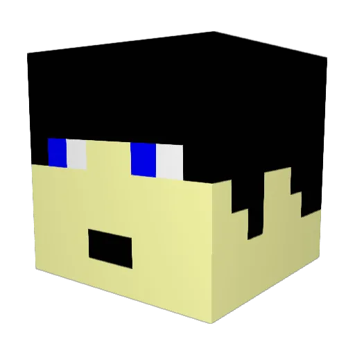 Eloam Minecraft avatar head, 3D render
