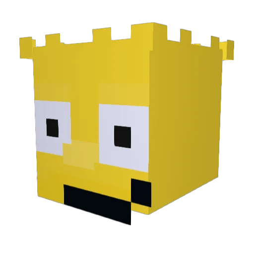 Eloasen11 Minecraft avatar head, 3D render