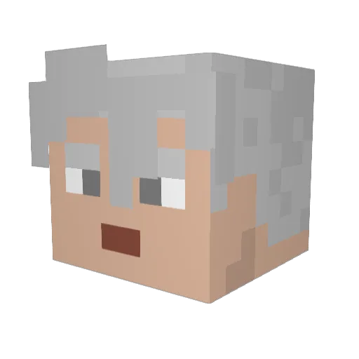Eloc_Freidon Minecraft avatar head, 3D render