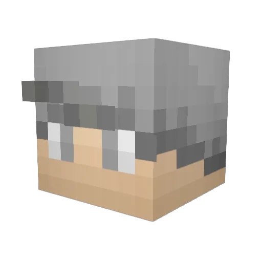Eloc_Snave Minecraft avatar head, 3D render
