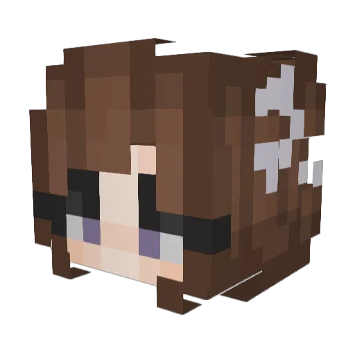 Eloclaw Minecraft avatar head, 3D render