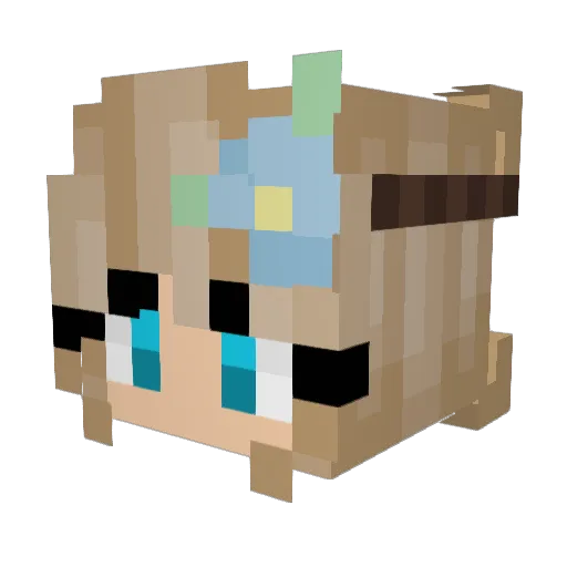 Elodie__ Minecraft avatar head, 3D render