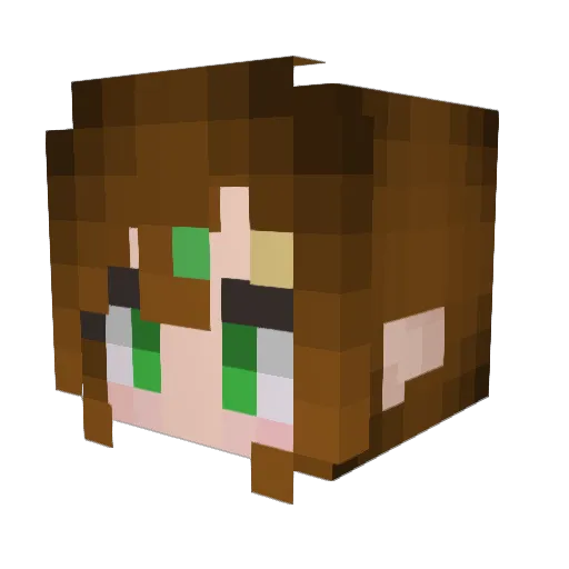 Elogane17 Minecraft avatar head, 3D render