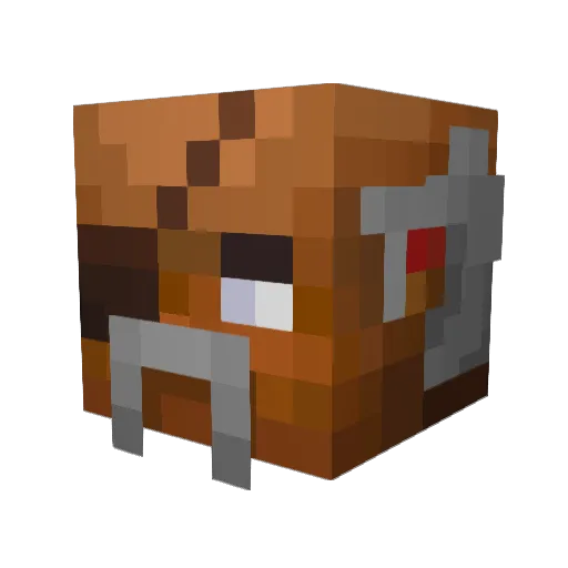 Eloheim Minecraft avatar head, 3D render