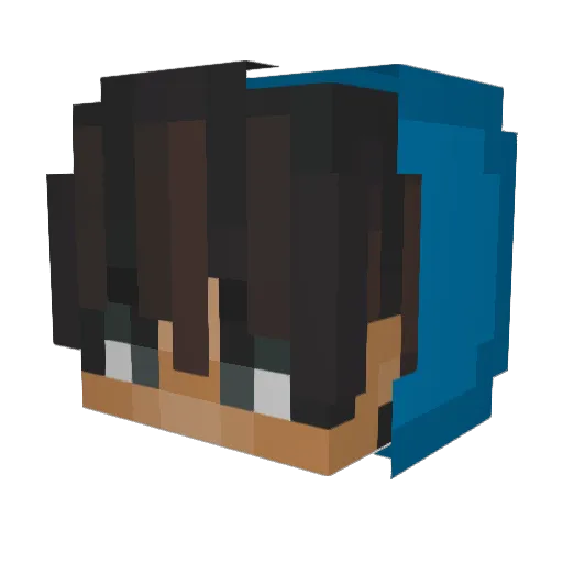 Eloise85 Minecraft avatar head, 3D render