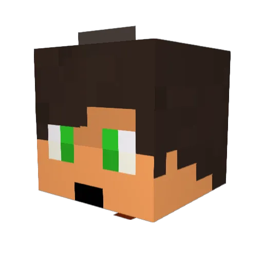 Elokk Minecraft avatar head, 3D render