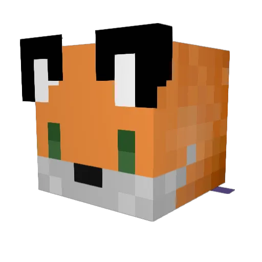 Elolan Minecraft avatar head, 3D render
