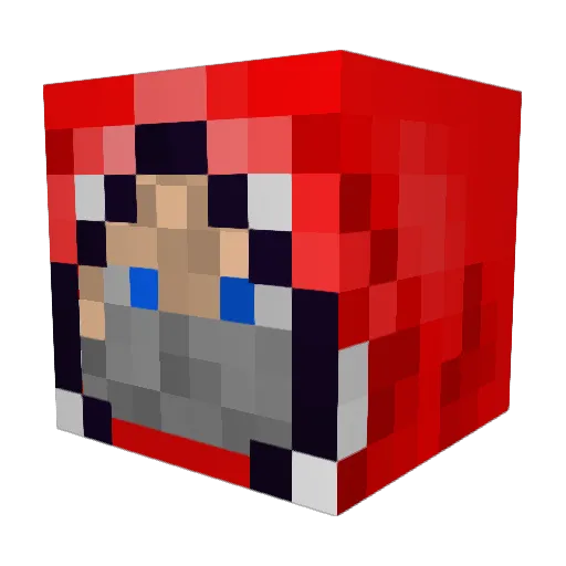 Elomango Minecraft avatar head, 3D render