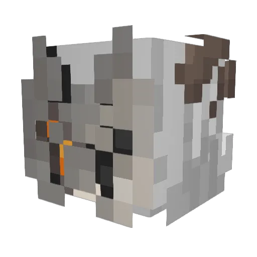 Elon Minecraft avatar head, 3D render