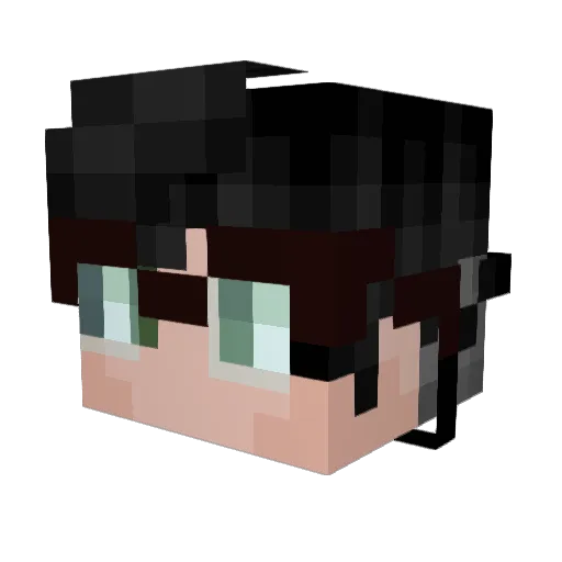 ElonMuck Minecraft avatar head, 3D render