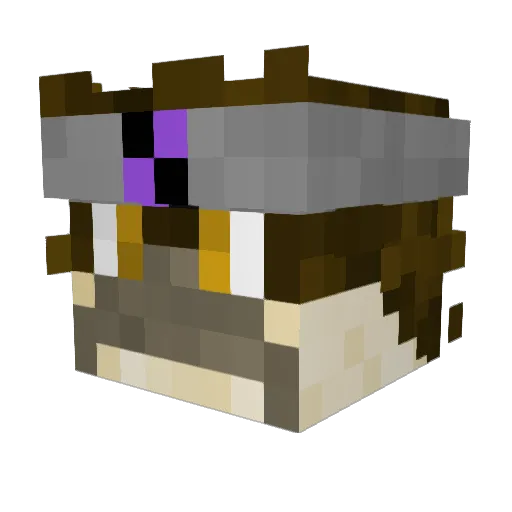 ElonMuscular Minecraft avatar head, 3D render