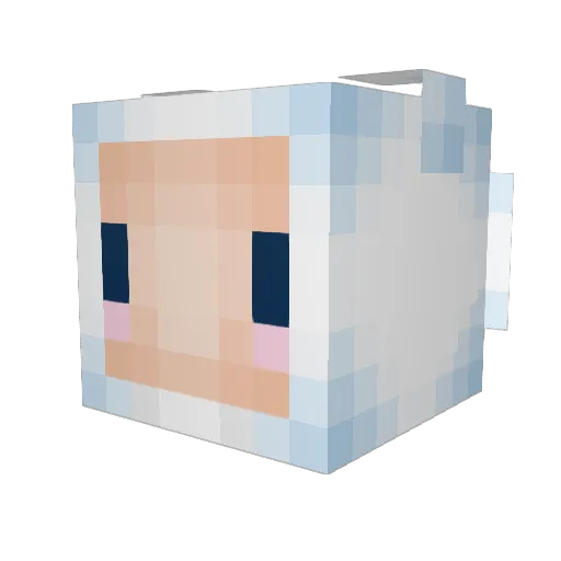 ElonMuzk Minecraft avatar head, 3D render