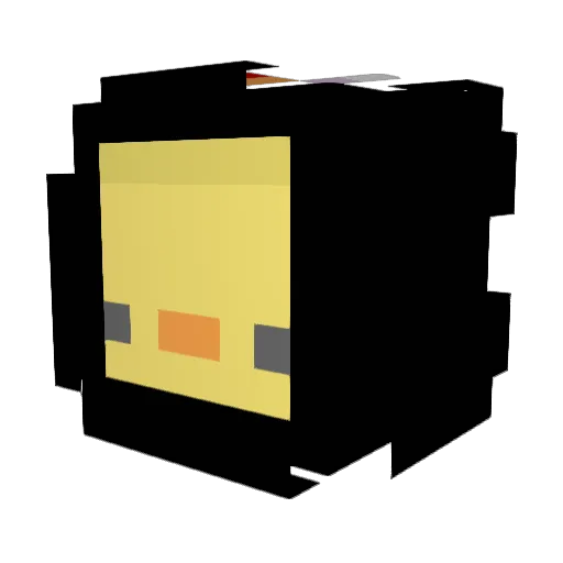 Elon_Duck Minecraft avatar head, 3D render