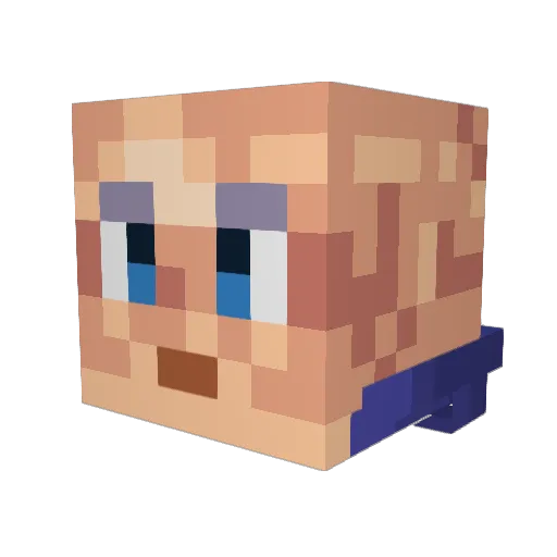 Elon_Musk_1953 Minecraft avatar head, 3D render