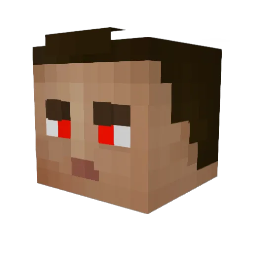 Elon_Tesla Minecraft avatar head, 3D render