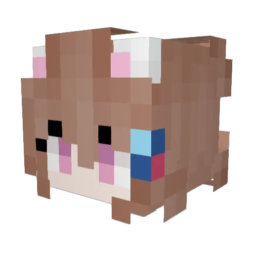 Elonang Minecraft avatar head, 3D render