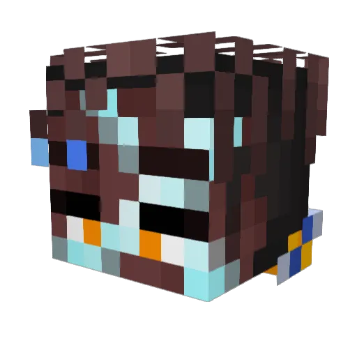 Eloniichan Minecraft avatar head, 3D render