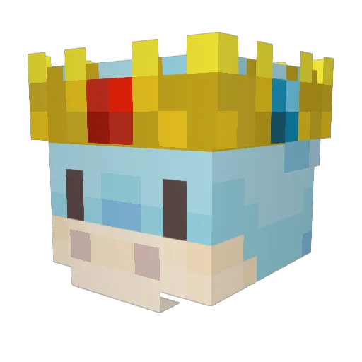 ElonnMusk Minecraft avatar head, 3D render