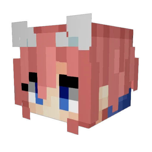 EloonMuks Minecraft avatar head, 3D render