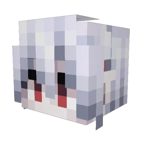 Eloor Minecraft avatar head, 3D render