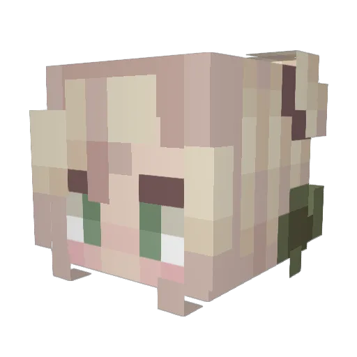 Eloqua Minecraft avatar head, 3D render