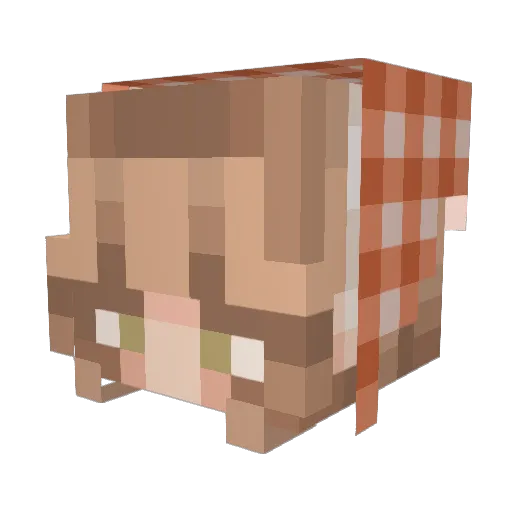 Eloquencia Minecraft avatar head, 3D render