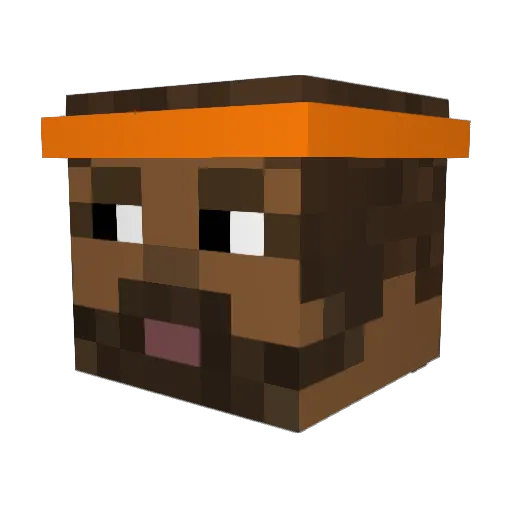 EloquentSloth Minecraft avatar head, 3D render